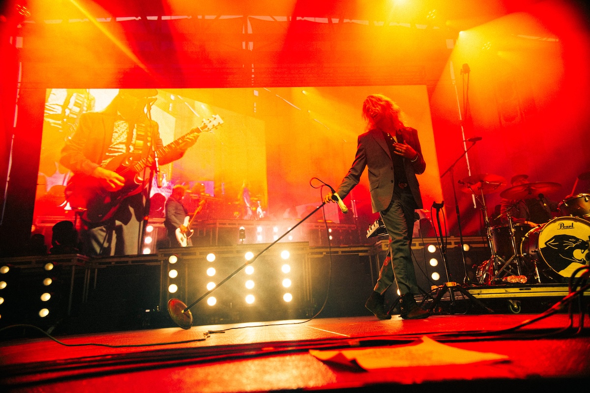 Taking Back Sunday performing live on stage